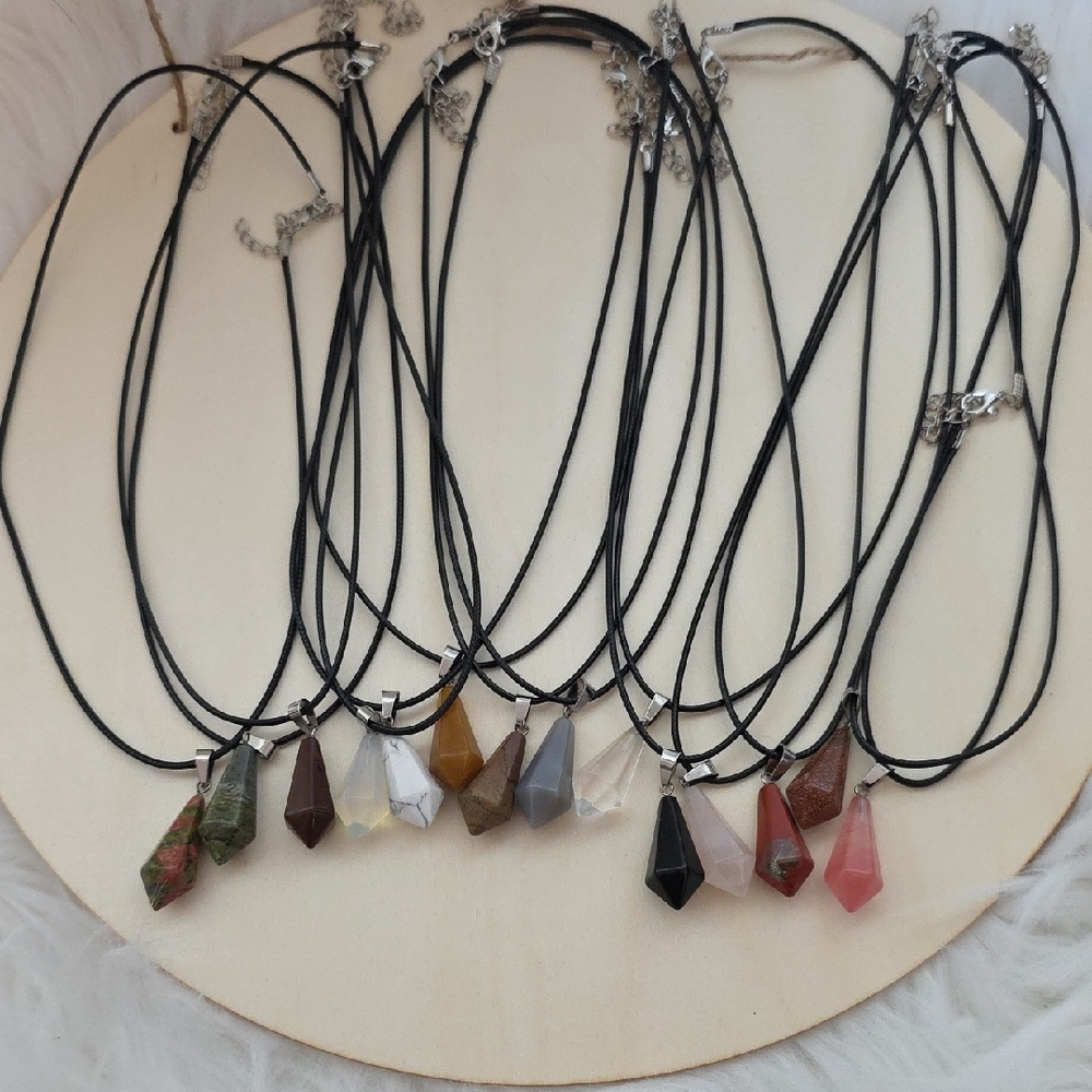 Crystal Pendant Necklace Set